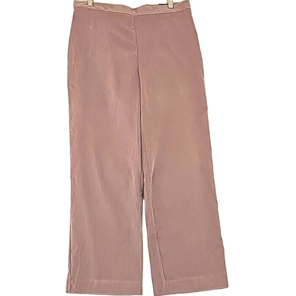 Women Sz 14 Classic Fit NWT Pink Corduroy Y2K Highrise Straight Leg Pull On Pant